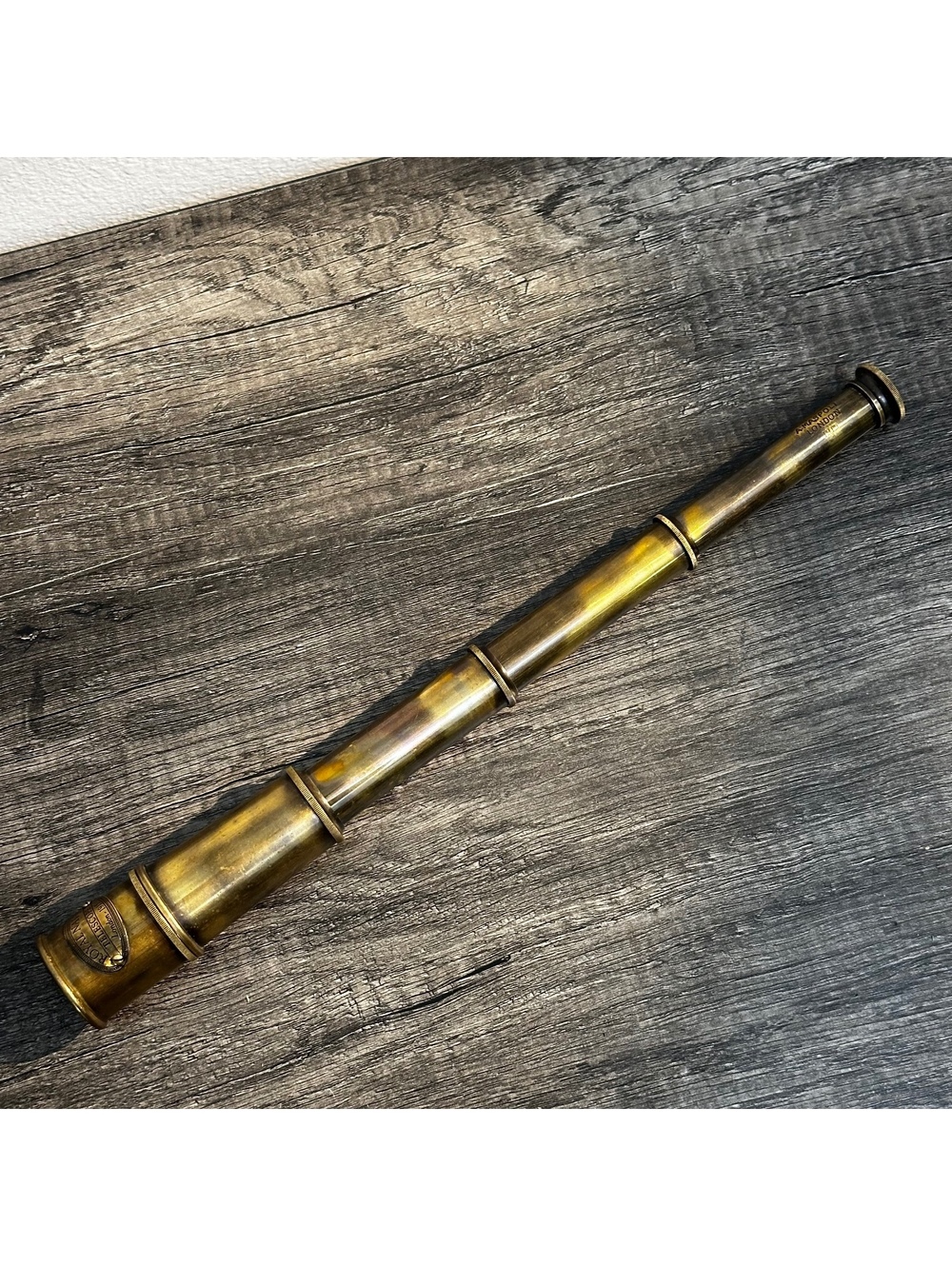 A. Maspoli Royal Navy London 1915 Brass Spyglass Telescope Replica
